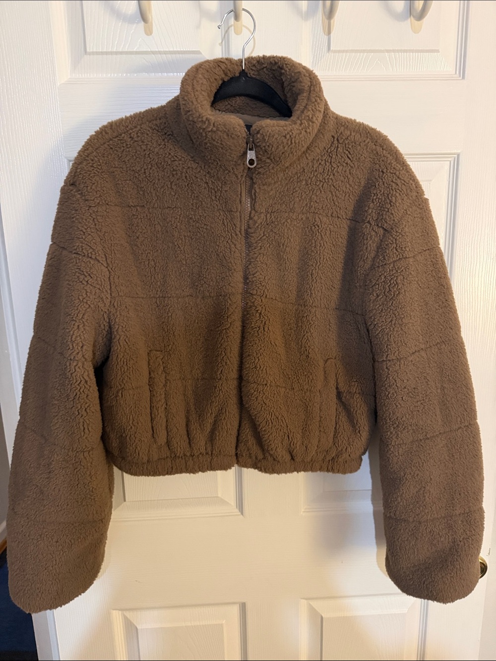 fab'rik Brown Sherpa Puffer Jacket